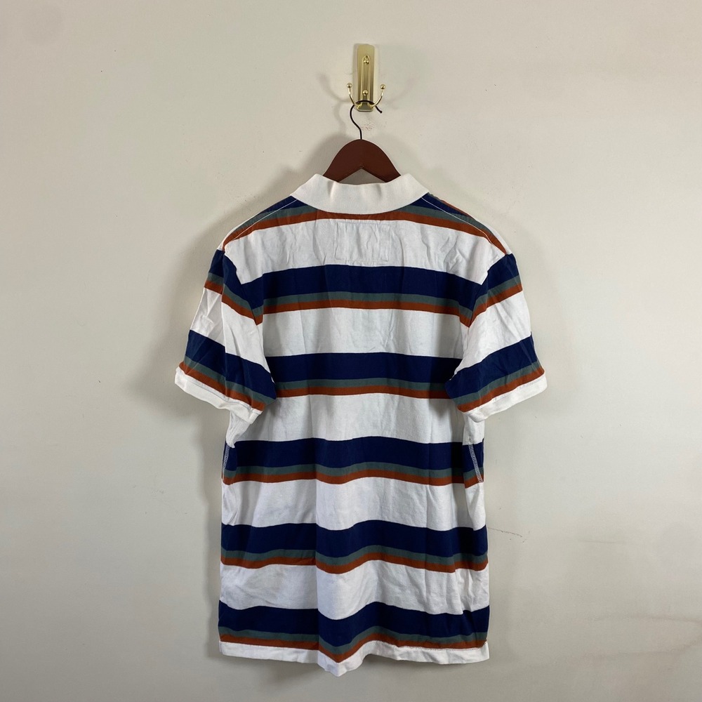 American Eagle Polo Shirt Short Sleeve Striped Mens XL Rugby Shirt Cotton Preppy - Picture 5 of 8